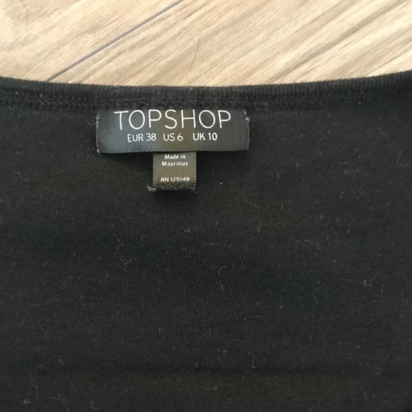 TOPSHOP long sleeved black crop top - Picture 4 of 7